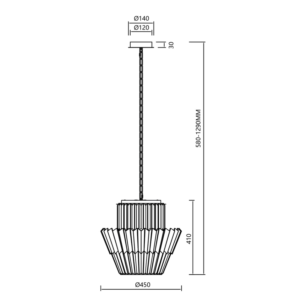 Lampadario cristallo glamour oro Donna 9xE14 Milagro