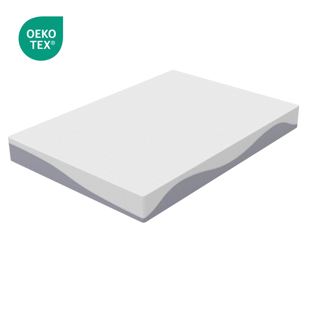 Materasso in Schiuma 140x200 cm ¨C MINIMAL ¨C Grigio e Bianco, H3/H4, Fodera Rimovibile, 20 cm
