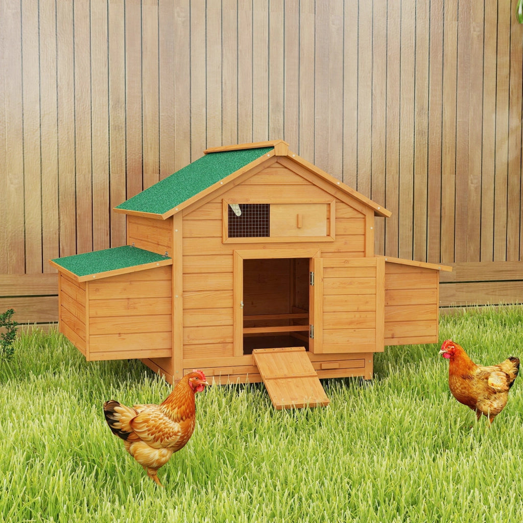 Pollaietto per 4 galline in legno ¨C zephmum ¨C giallo