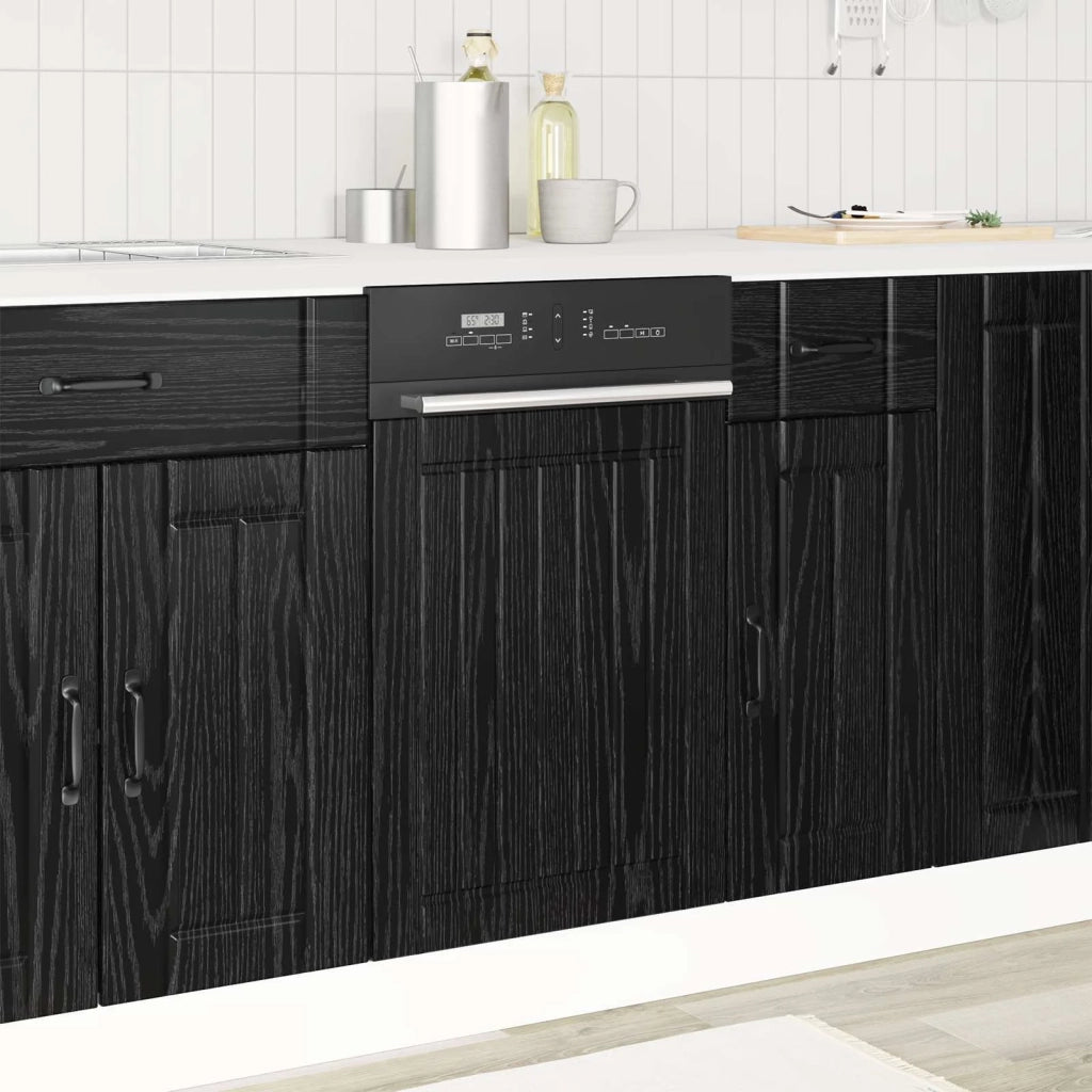 Pannello lavastoviglie LUCCA Rovere Nero 45 x 1,5 x 57 cm 8003821