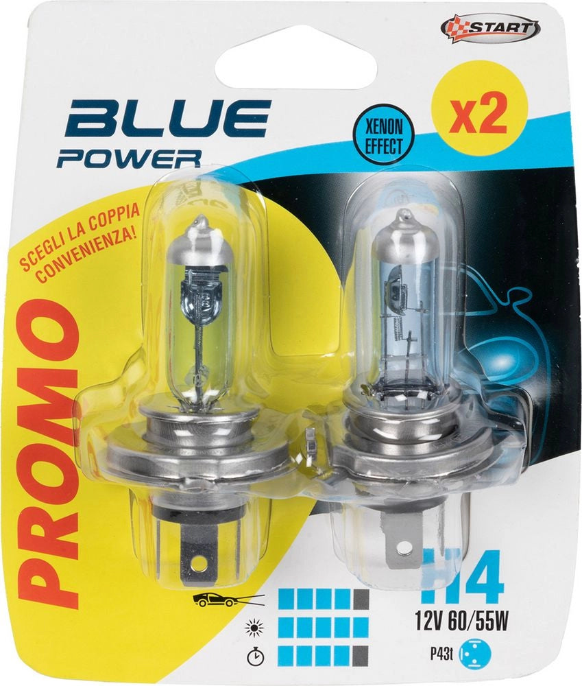Coppia di lampadine auto alogene H1 12V 60/55W P14,5s