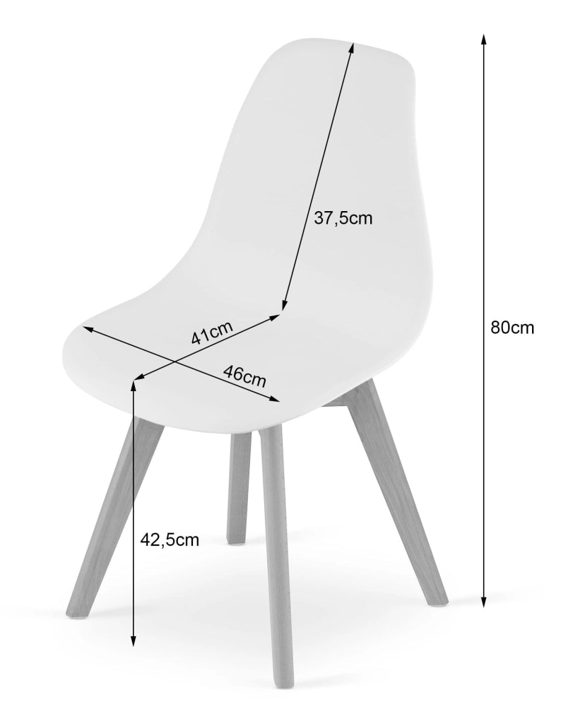 Sedia VALORA KITO - Sedie da pranzo ergonomiche color crema x 3