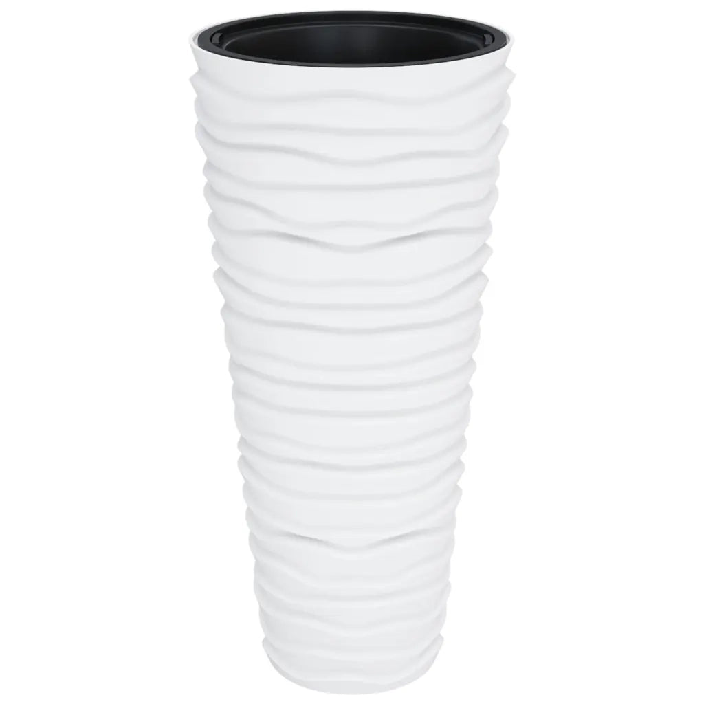 Fioriera con Interno Rimovibile Bianco 18/45 L PP Scanalato 364692