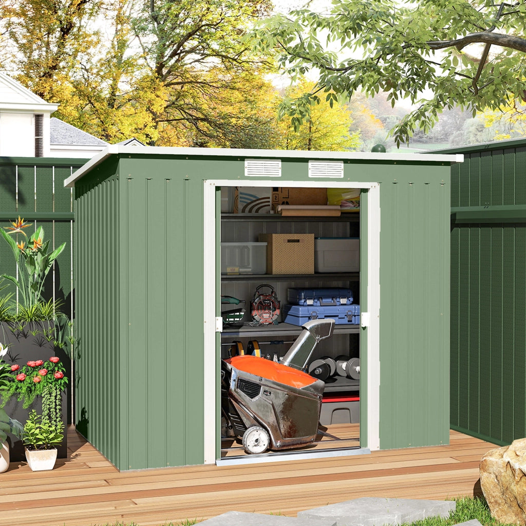 Casetta da Giardino ¨C Zephmum ¨C Verde 213x130x172 cm