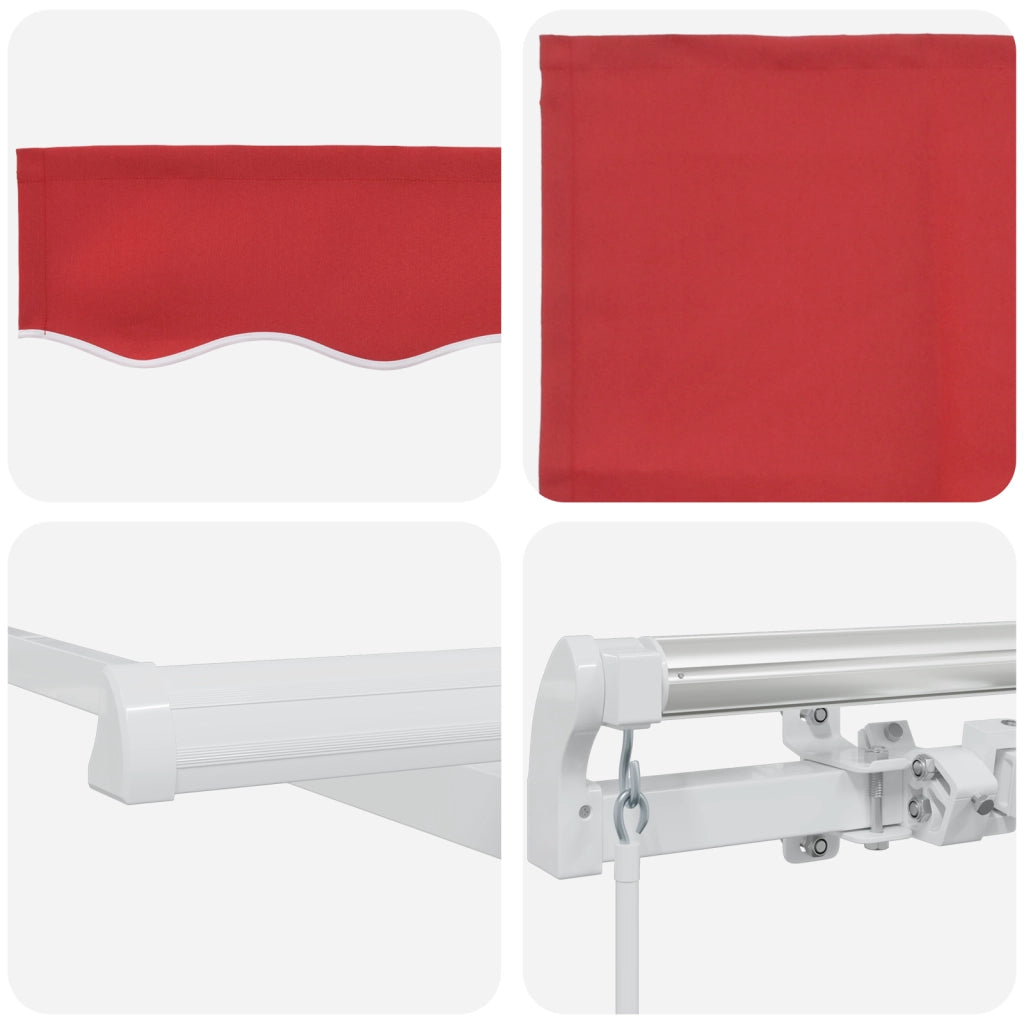 Tenda Retrattile Manuale Rossa 300x250 cm