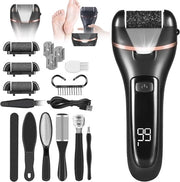 Elettroepilatore acqua resistente con indicazione LED - Set pedicure 10 in 1 per cura dei piedi