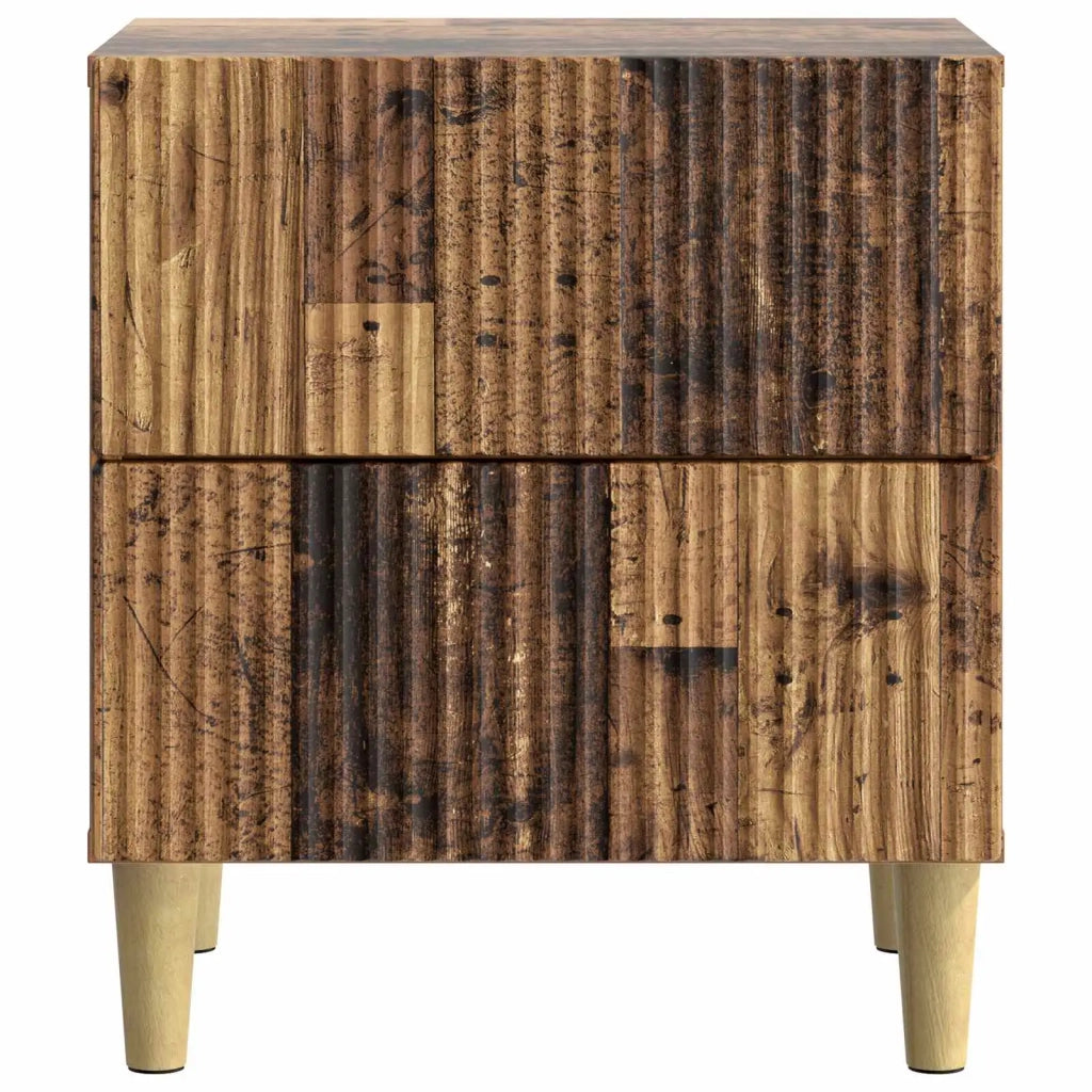 Comodino | Armadio da Notte | Mobiletto da notte con cassetto Legno antico 43 x 34,5 x 48 cm