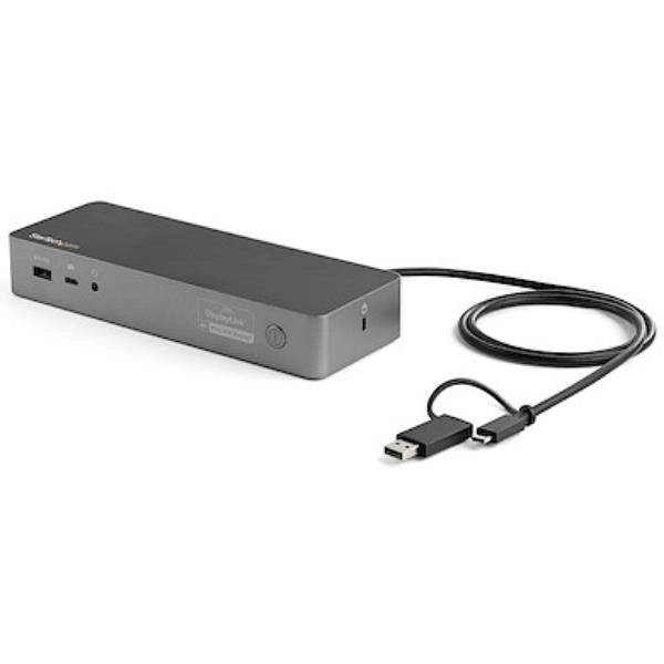 Startech.com docking station usb-c e usb-a - docking station universale per portatili, doppio 4k dp e hdmi, 100w pd, mac/windows/chrome os, hub 4x usb 5gbps, gbe - DK30C2DPEPUE