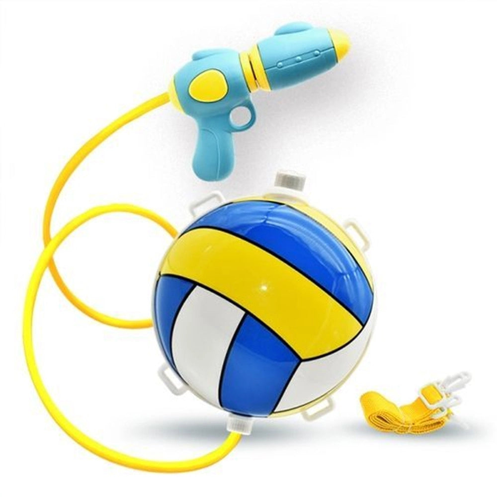 Trade Shop - Pistola Ad Acqua Con Zainetto A Forma Di Pallone Volley Da 1.5 Lt Gioco Bambini 6722110 -