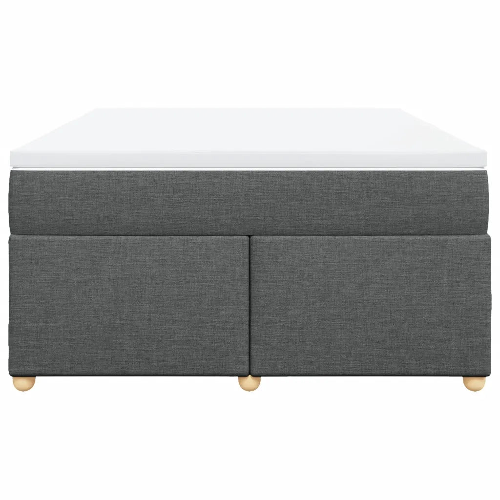 Giroletto a Molle con Materasso Grigio Scuro 140x190 cm Tessuto 3285374