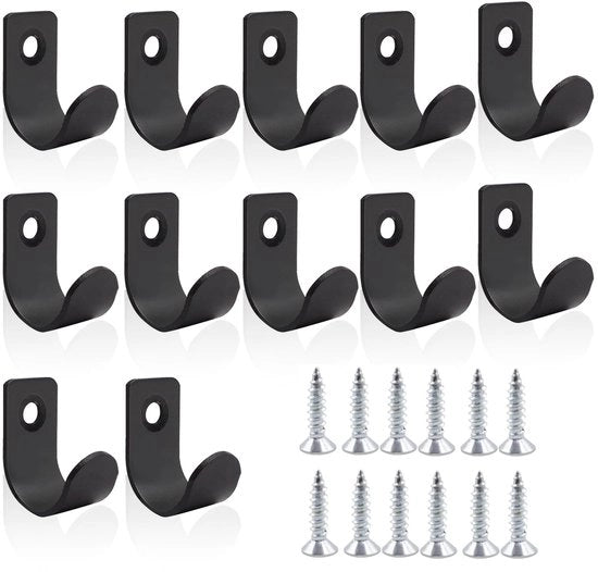 Set di attacchi per tenda da campeggio da 12 - Ganci di tensione - Ganci piatti 35 x 16 x 17 mm - Sostenibilità - Per l'installazione di reti - Posizione perfetta - Attacco per rimorchio