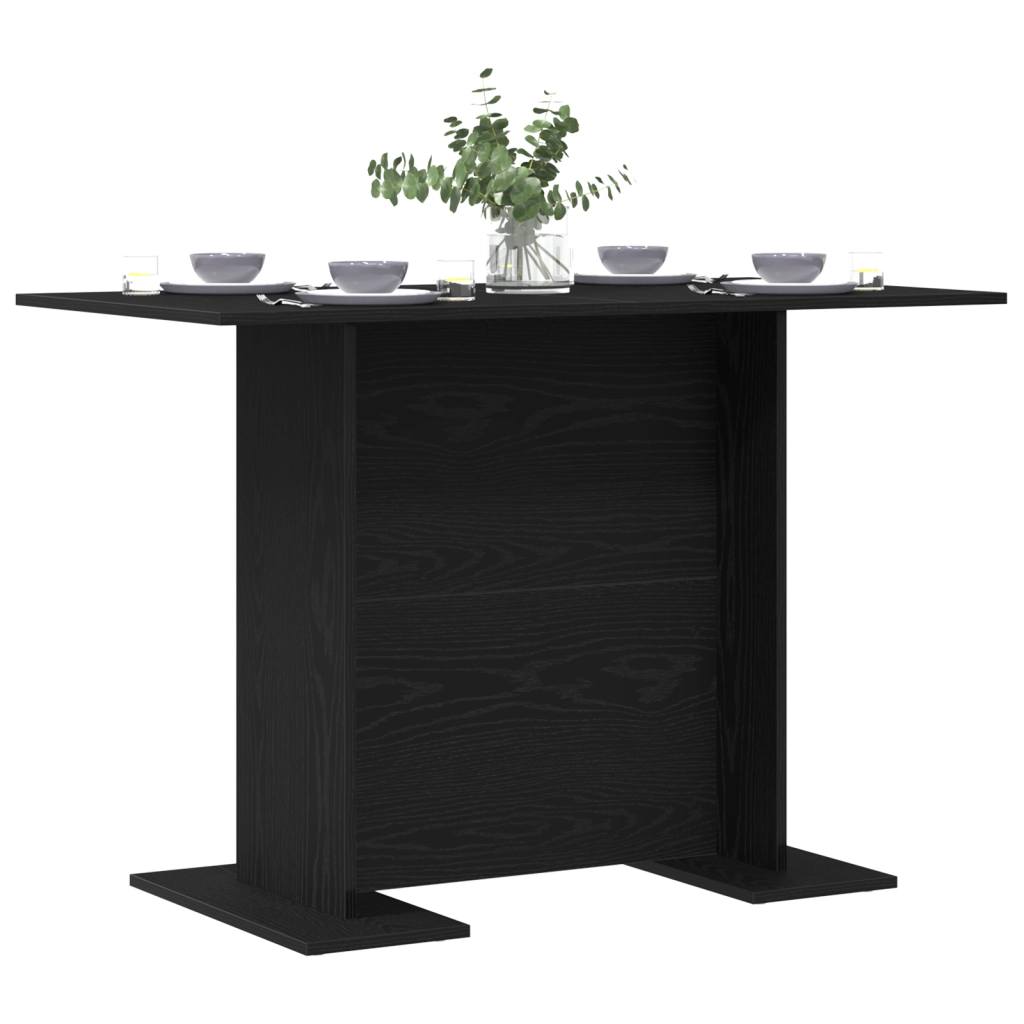 Tavolo da pranzo  Nero Rovere 110x60x75 cm Legno ingegnerizzato