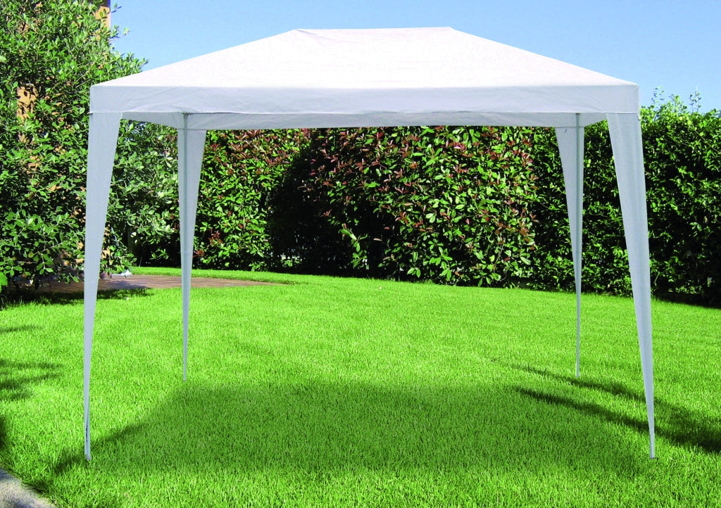 GAZEBO CON COPERTURA IN POLIETILENE mt. 3x3x2,5 h col. Bianco