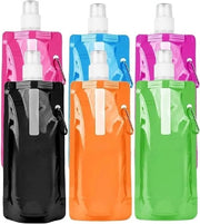 Bottiglia da bere con chiusura a carabina - ideale per bicicletta, campeggio e escursioni - BPA libero - 6 pezzi