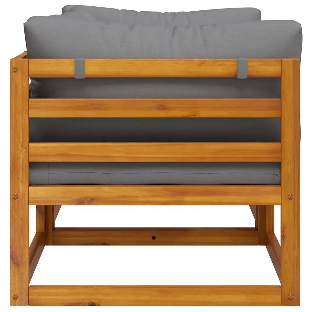Divani Angolari Modulari 2 pz con Cuscini Grigio Scuro 311852