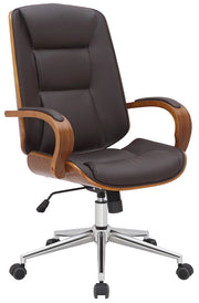 Sedia da ufficio Yankton in similpelle Noce/marrone