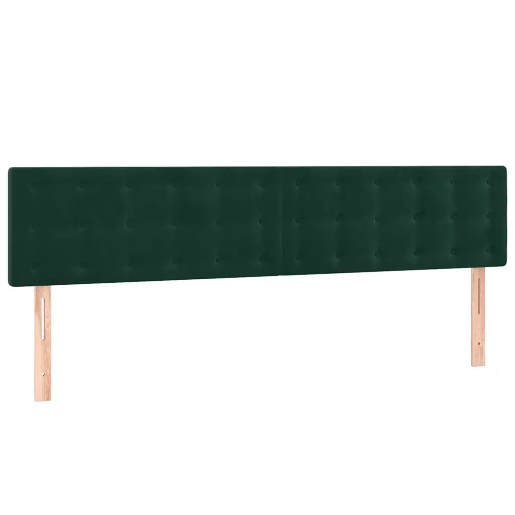 Letto a Molle con Materasso e LED Verde Scuro 160x200cm Velluto cod mxl 67727