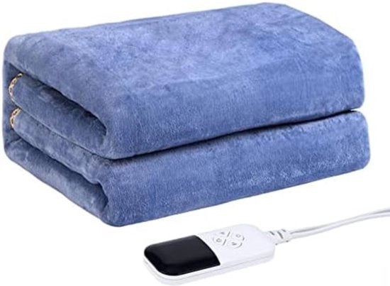 Draadloso Duvet di Calore - 180 x 120 cm - Unico Pannello di Controllo Blu