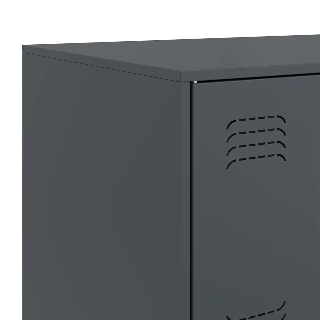Credenza | Madia | Buffet da pranzo | Armadio da pranzo Antracite 67x39x73 cm in Acciaio