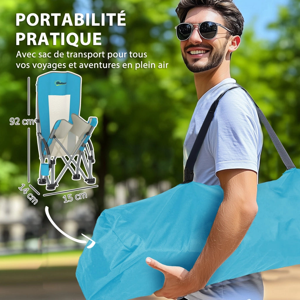 Sedia da pranzo pieghevole ¨C Zephmum ¨C Blu 70x58x79 cm