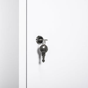 Armadietto Medicinali da Parete 40x18x60 cm 2 Chiavi in Acciaio Bianco