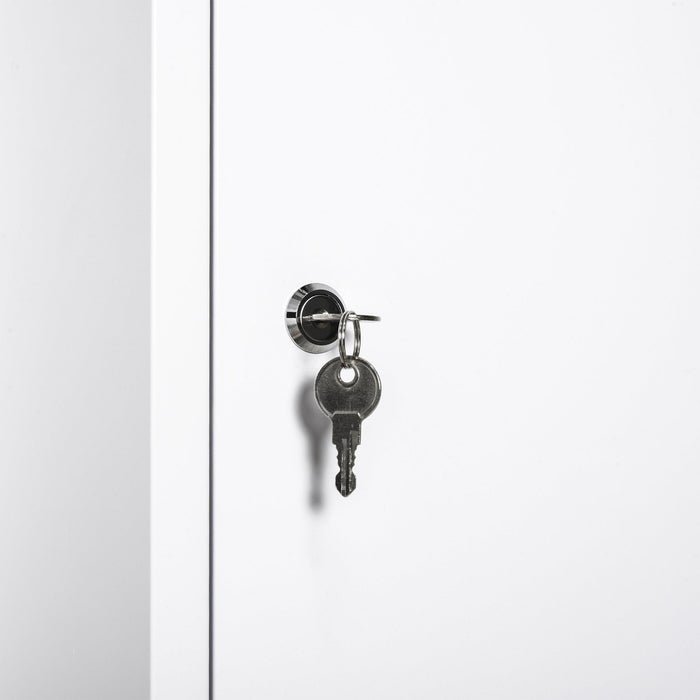 Armadietto Medicinali da Parete 40x18x60 cm 2 Chiavi in Acciaio Bianco