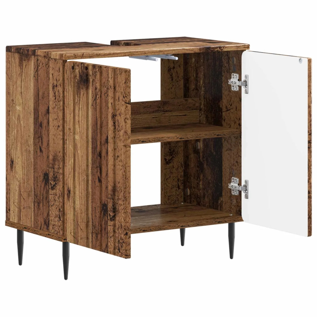 Armadio per Lavabo da Bagno ZWOLLE Legno antico 896353