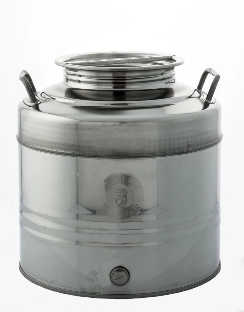CONTENITORE ACCIAIO INOX PER OLIO 30 L AGGRAFFATO- BELVIVERE- 1,0 pz