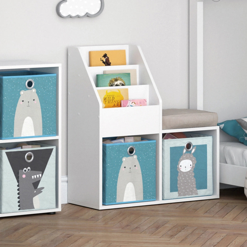 Vicco Libreria bambini Bianco 30.9 x 79 cm Mini, con 2 scatole pieghevoli opt.6