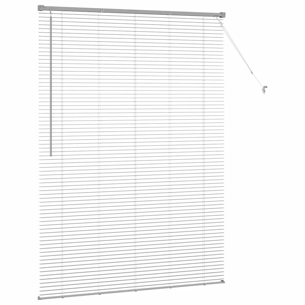 vidaXL Tenda per Finestra con tende Manuale Argento Alluminio