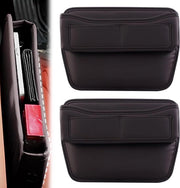 Organizzatore di spazio per sedili auto - 2 pezzi organizzatore di spazio con tasche di pelle per piccoli oggetti portatile.