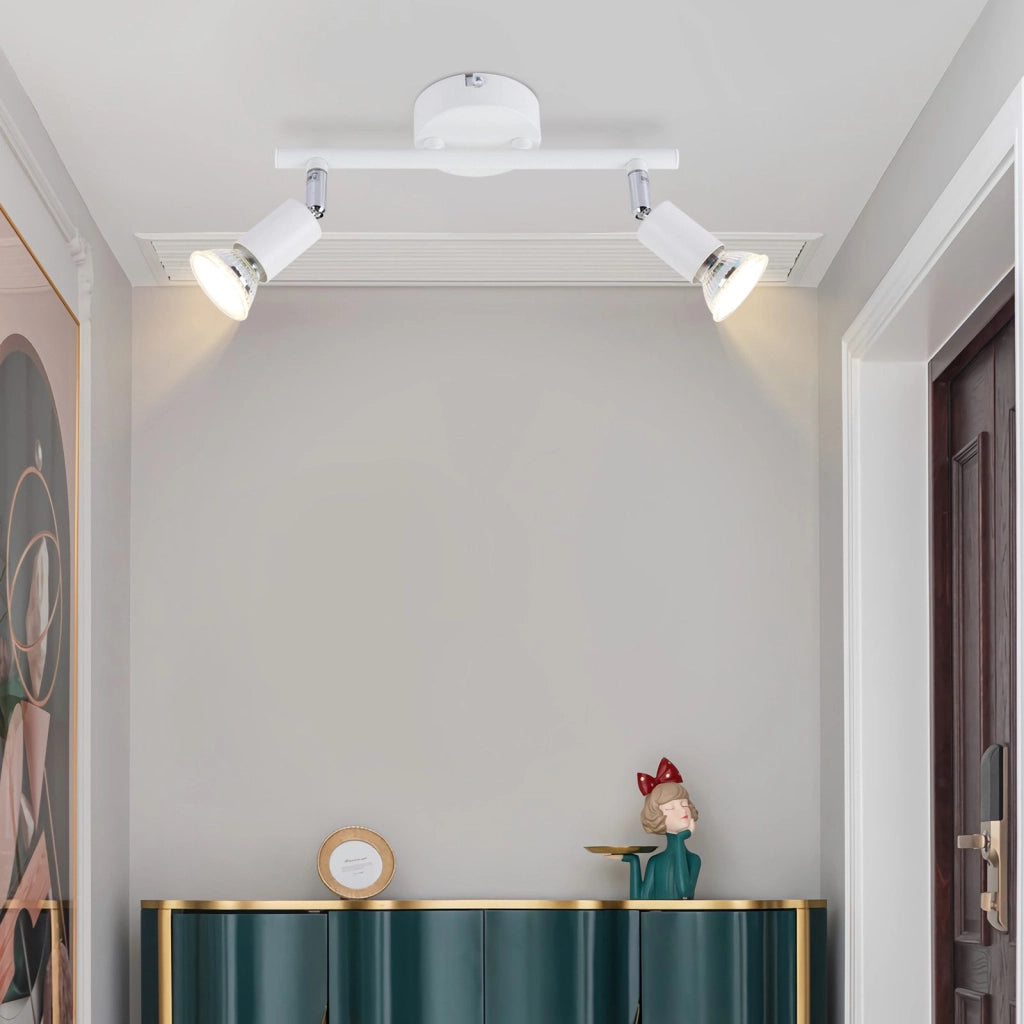 ZMH Faretto da soffitto bianchi orientabili 330° moderni GU10 per camera letto soggiorno interno