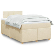Giroletto a Molle con Materasso Crema 120x200 cm in Tessuto