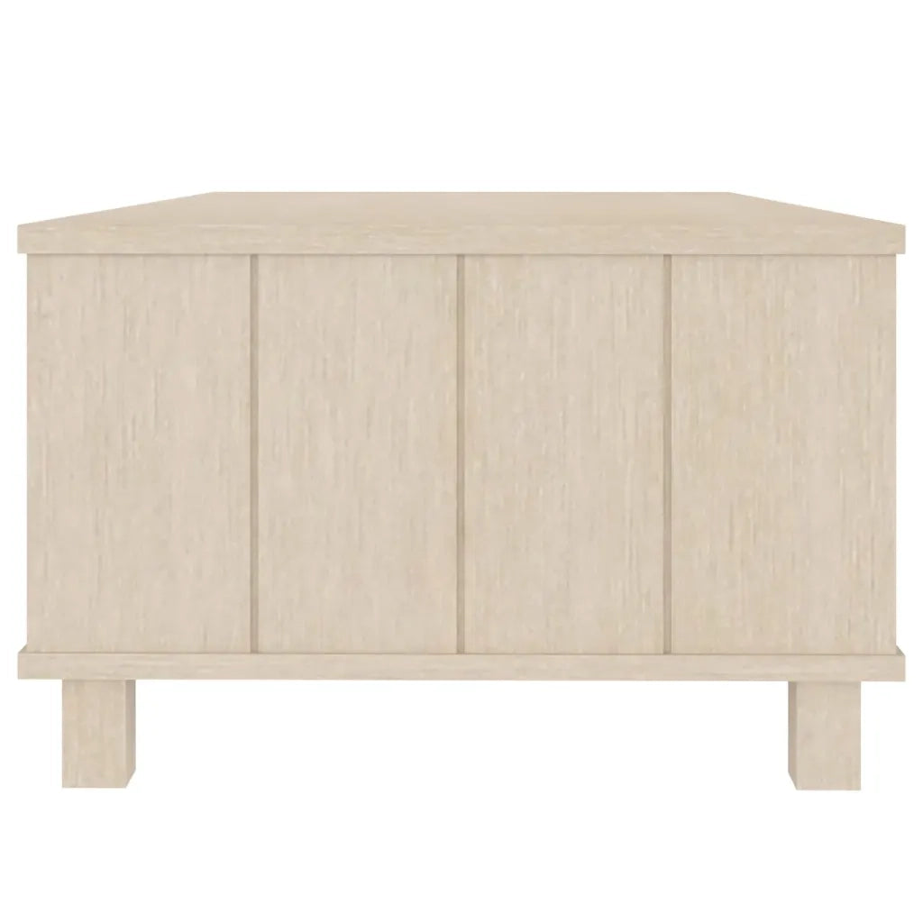 Tavolino da Salotto Miele 100x55x35 cm Legno Massello di Pino