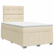 Letto box spring con materasso Crema 120 x 190 cm Tessuto 3454097
