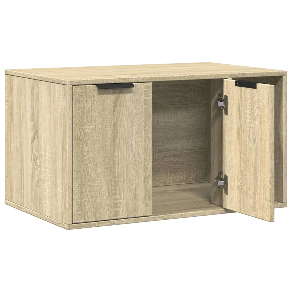 Mobiletto per lettiera per gatti in legno ingegnerizzato Sonoma marrone 02_0043339