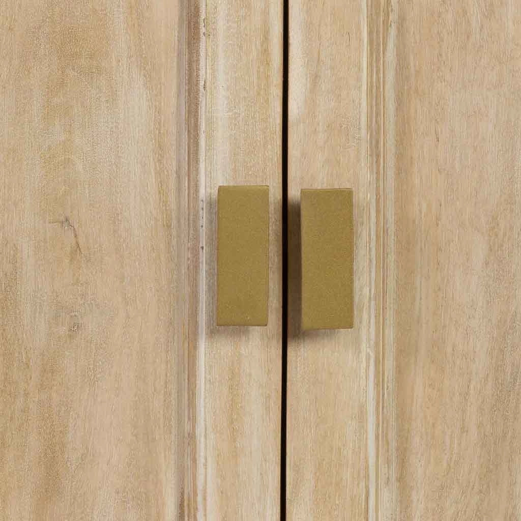 Credenza in legno beige con 2 ante e 2 cassetti, 120x40x88h cm