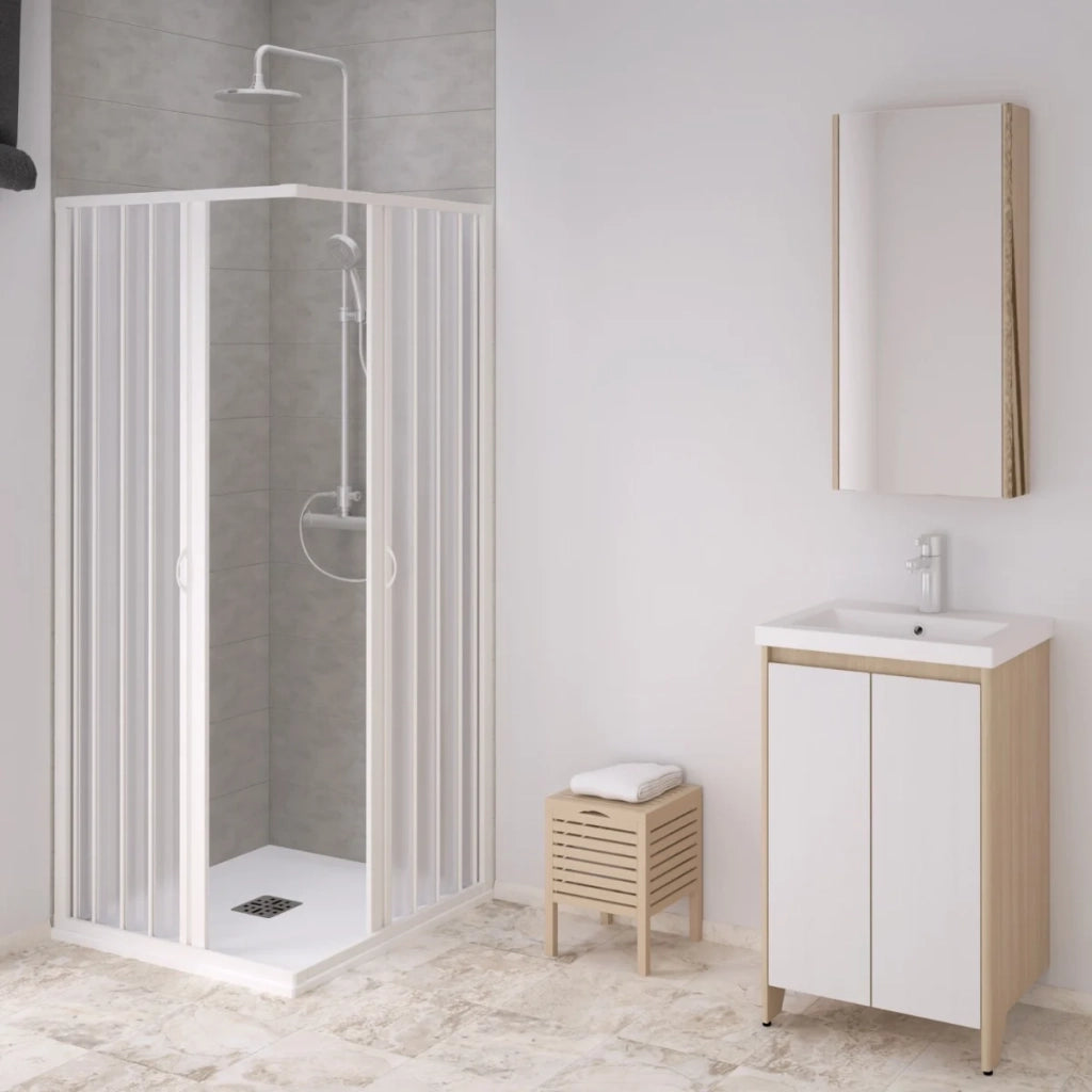Box doccia angolare pvc a soffietto 110x110 h 185 mod. Nova Kit Box