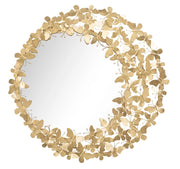 Specchio Glam Farfalla Vento Ø 81,5 cm con Specchio Interno Ø 55 cm