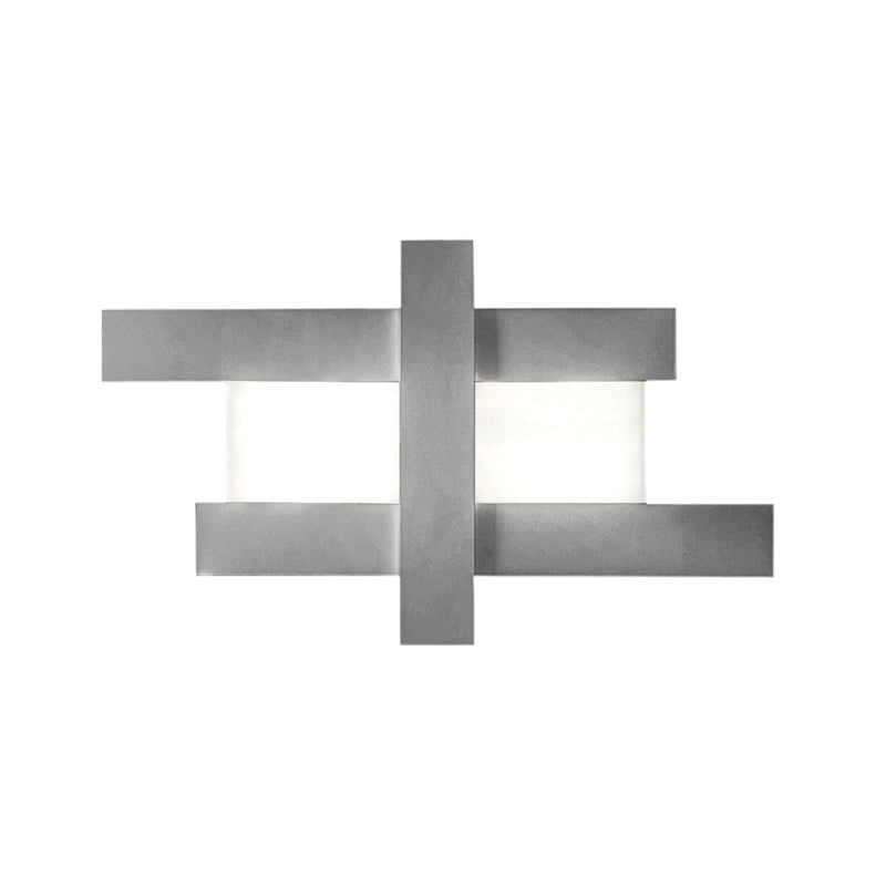Applique led design moderno 50W - Struttura geometrica in acciaio, luce calda 3000K, 2620lm, larghezza 104 cm, IP20