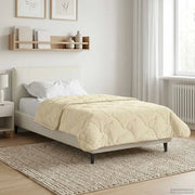 Duvet Estivo Crema 155 x 220 cm Microfibra e Fleece Teddy 42026224