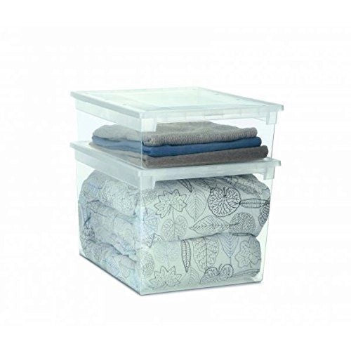 Terry 1002677 Light Box 52 XXL Contenitore Multiuso Portaoggetti 50 L Impilabile con Coperchio colore Trasparente