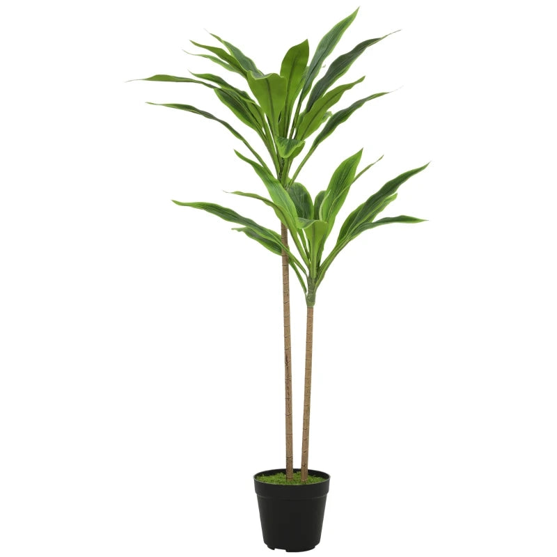 Albero artificiale in vaso, alto 90 cm, con 29 foglie realistiche, pianta artificiale in PEVA, per uso interno ed esterno.
