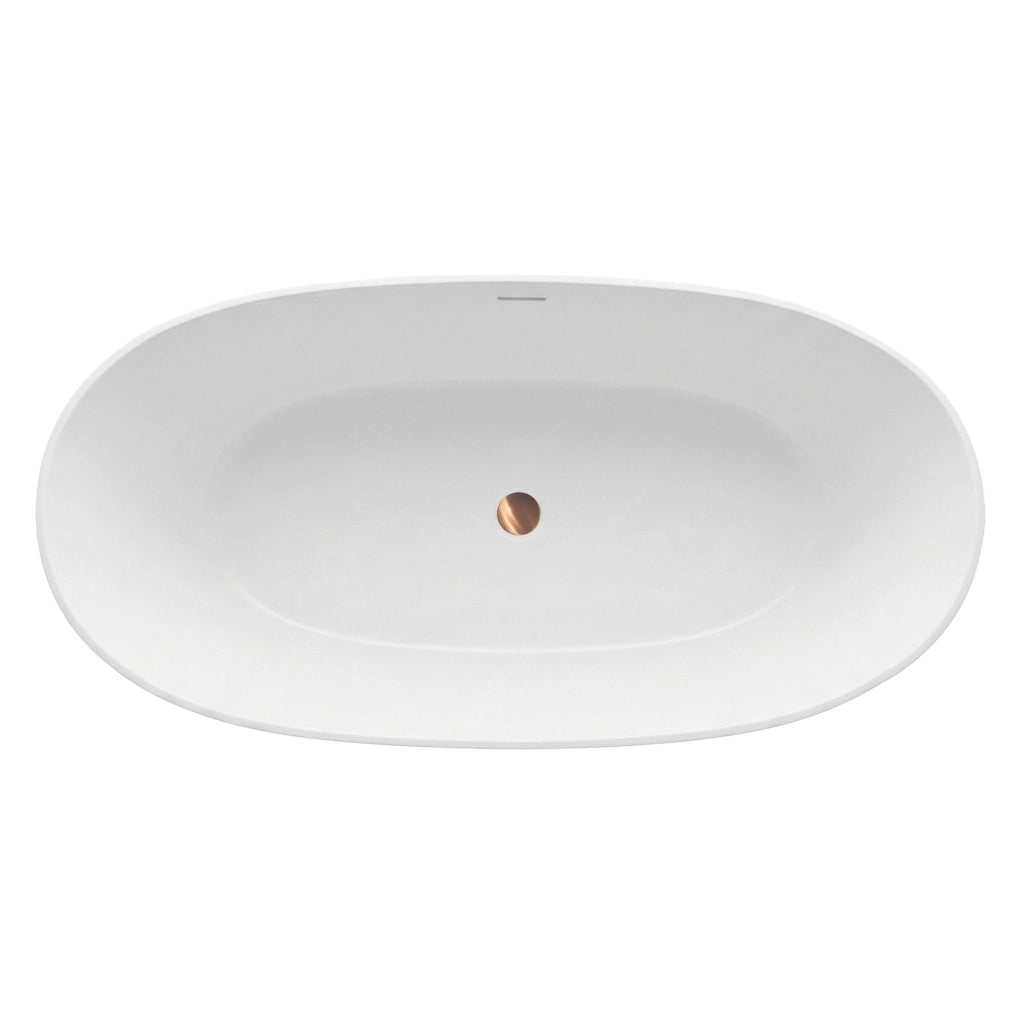 Vasca Da Bagno Freestanding In Acrilico Roma 170 Copritappo nero