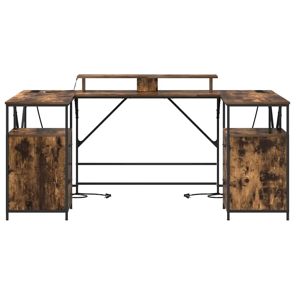 Scrivania Rovere fumé 182 x 101 x 87,5 cm Legno multistrato 3376138