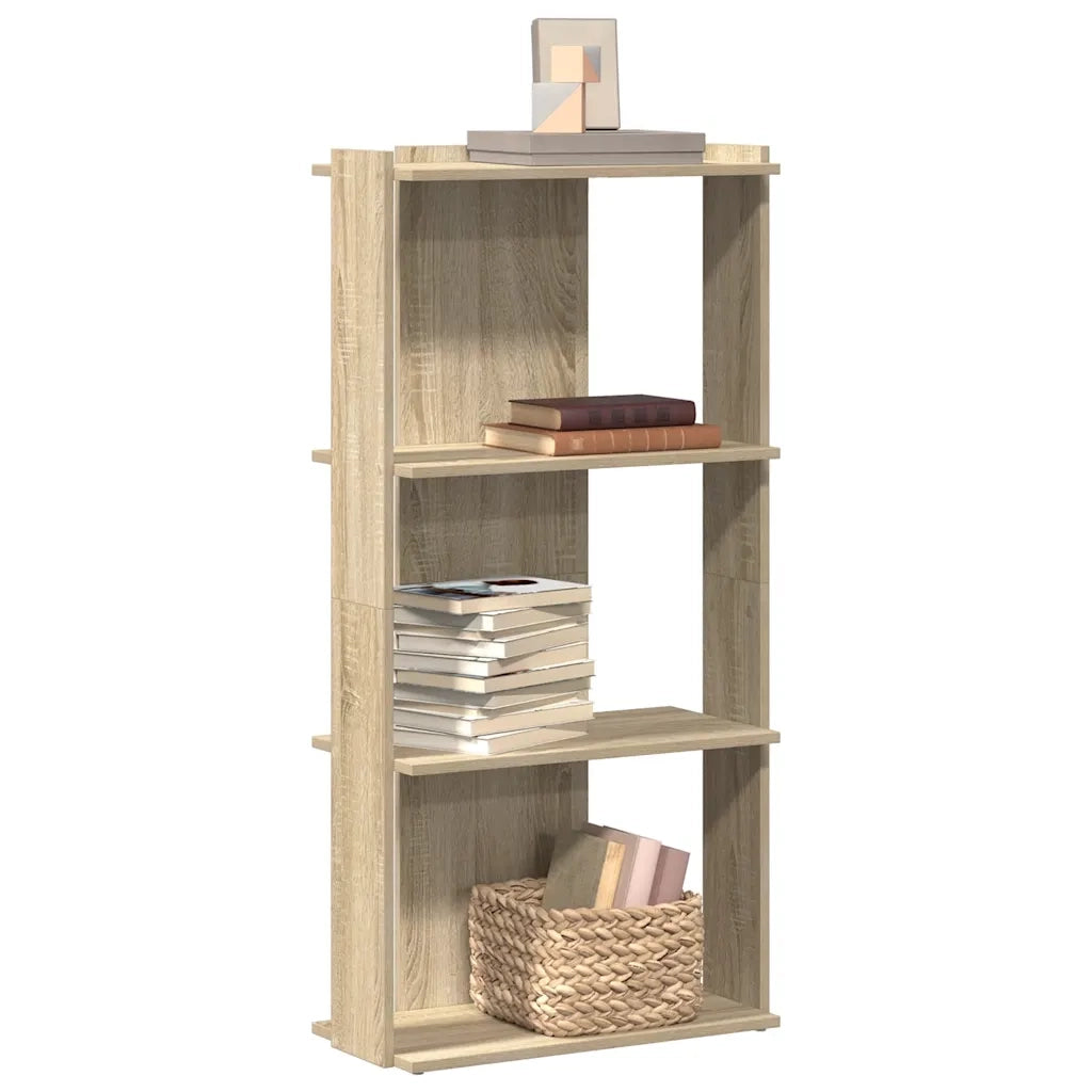 Libreria 3 Ripiani Rovere Sonoma 60x30x120 cm Legno Multistrato 860267