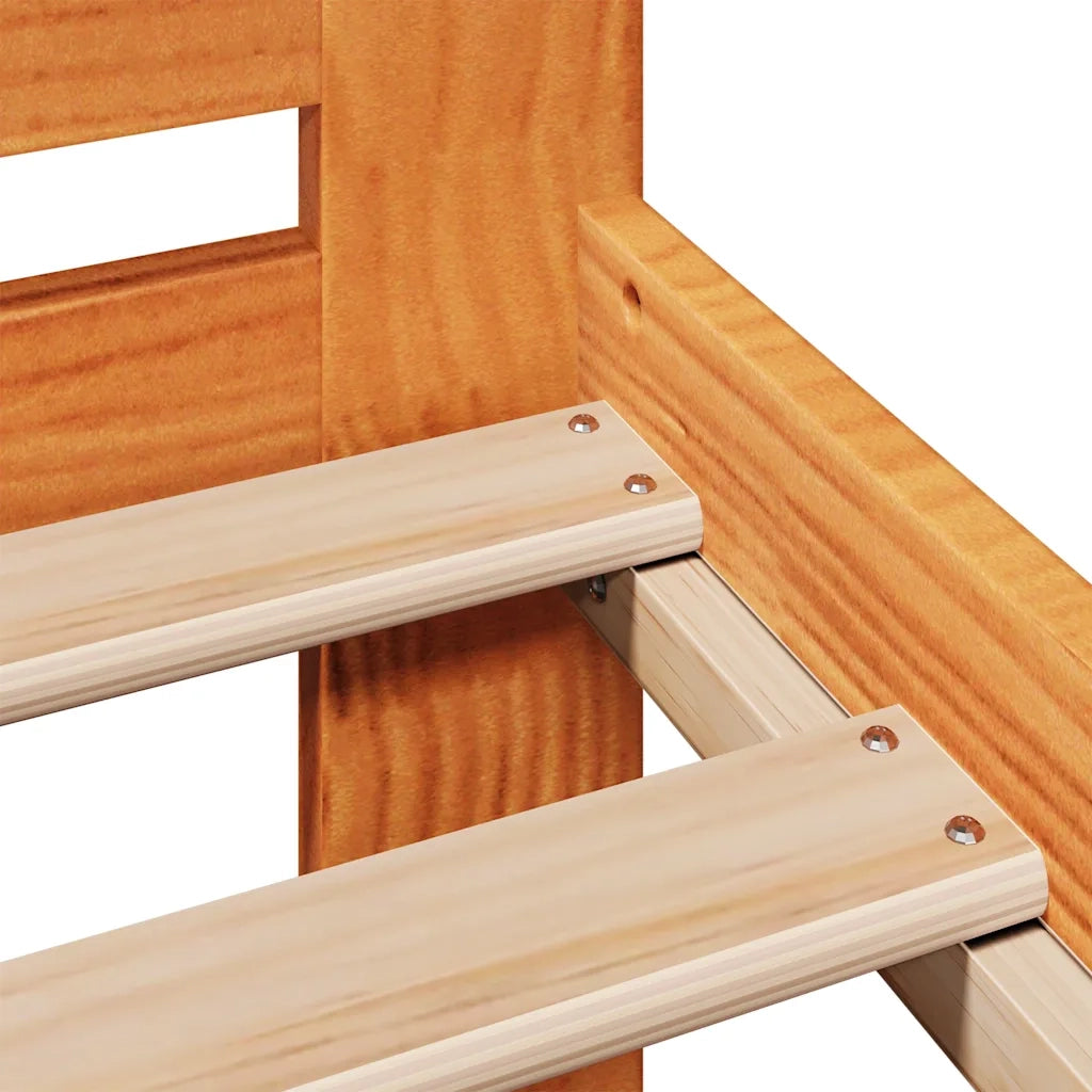 vidaXL Letto senza Materasso Marrone Cera 140x190 cm in Legno di Pino