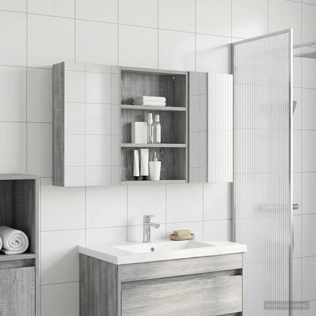 Set di Armadi da Bagno con lo scaffale 3 pcs 100 x 10,5 x 50 cm 3403685