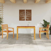 vidaXL Set da Pranzo per Giardino 3 pcs Marrone