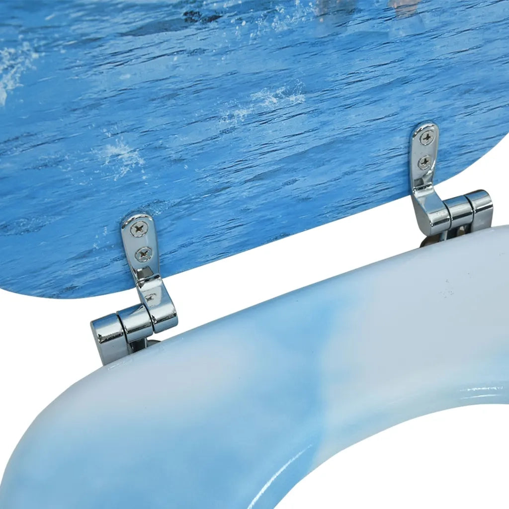 Tavoletta WC con Coperchio MDF Design Pinguino cod mxl 73254